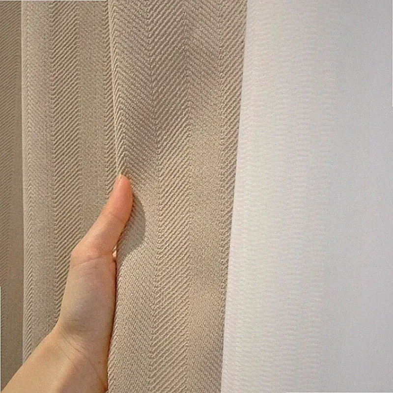 Chenille Blackout Curtains for New Light Luxury Thick Heavy Simple Modern