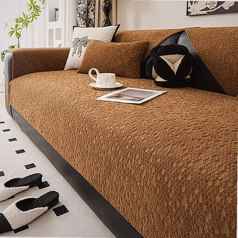 French Style Chenille Sofa Towel Universal Sofa Mat Non-slip Chaise Slipcover