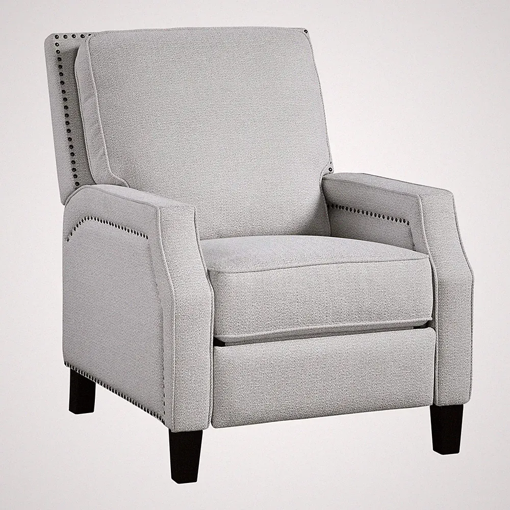 Lexicon Berenson Chenille Push back Recliner in Gray