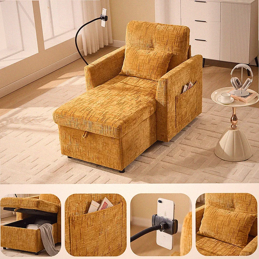Multifunctional lazy person sofa recliner can be stored storage backrest with ce